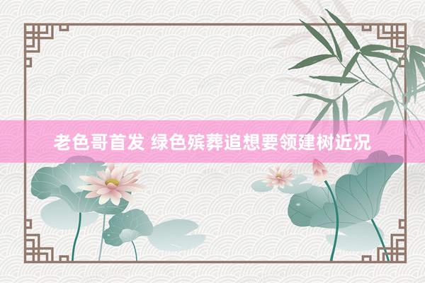 老色哥首发 绿色殡葬追想要领建树近况