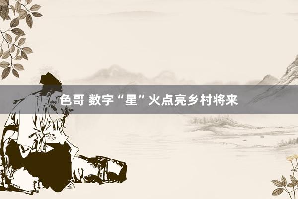 色哥 数字“星”火点亮乡村将来