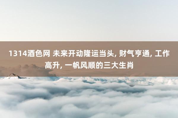 1314酒色网 未来开动隆运当头, 财气亨通, 工作高升, 一帆风顺的三大生肖